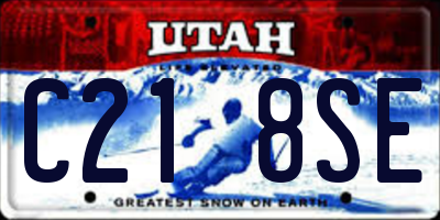 UT license plate C218SE