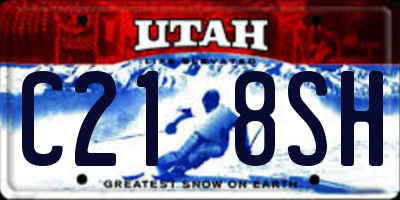 UT license plate C218SH