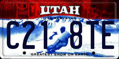 UT license plate C218TE