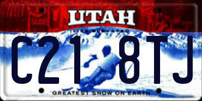 UT license plate C218TJ