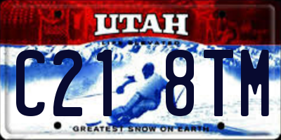 UT license plate C218TM
