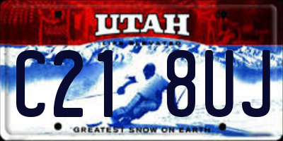 UT license plate C218UJ