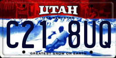 UT license plate C218UQ