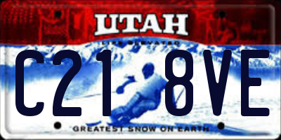 UT license plate C218VE