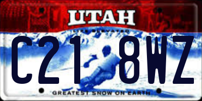 UT license plate C218WZ