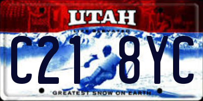 UT license plate C218YC