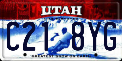 UT license plate C218YG