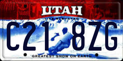 UT license plate C218ZG