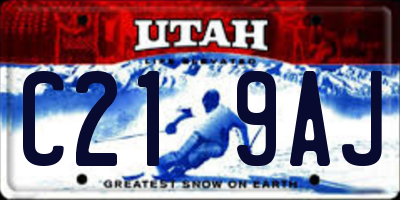 UT license plate C219AJ
