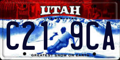 UT license plate C219CA