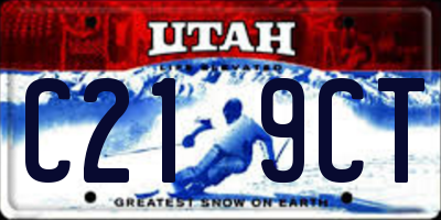 UT license plate C219CT