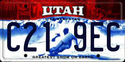 UT license plate C219EC