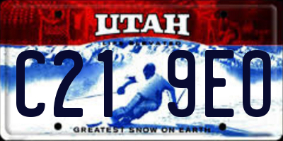 UT license plate C219EO