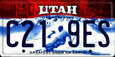 UT license plate C219ES
