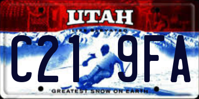 UT license plate C219FA