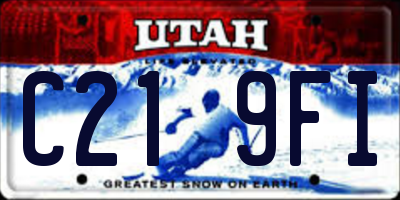 UT license plate C219FI