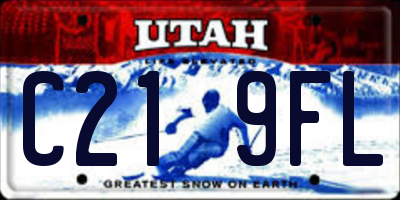 UT license plate C219FL
