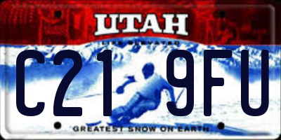 UT license plate C219FU