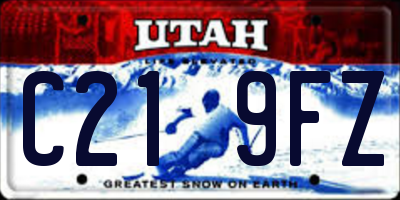 UT license plate C219FZ