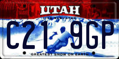 UT license plate C219GP