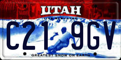 UT license plate C219GV