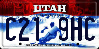 UT license plate C219HC