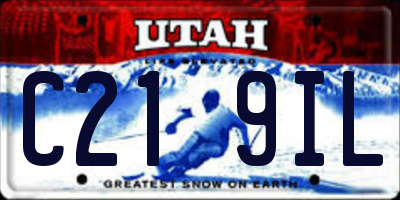 UT license plate C219IL