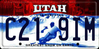 UT license plate C219IM
