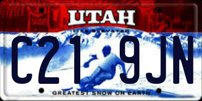 UT license plate C219JN