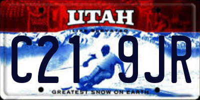 UT license plate C219JR