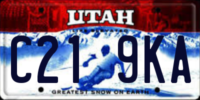 UT license plate C219KA