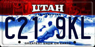 UT license plate C219KL