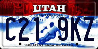 UT license plate C219KZ