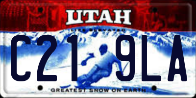 UT license plate C219LA