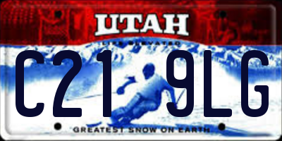 UT license plate C219LG