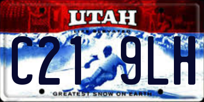 UT license plate C219LH