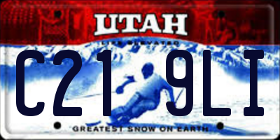 UT license plate C219LI