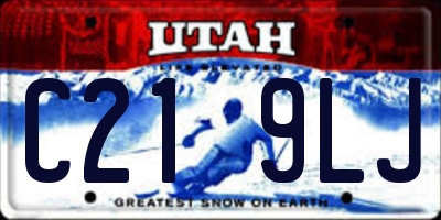 UT license plate C219LJ