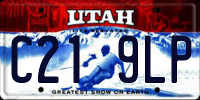 UT license plate C219LP