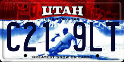 UT license plate C219LT