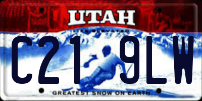 UT license plate C219LW