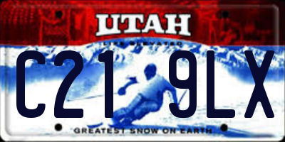 UT license plate C219LX