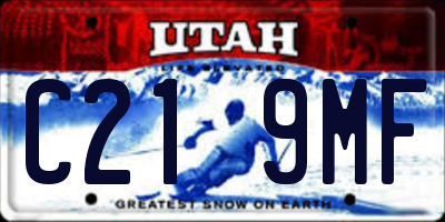 UT license plate C219MF