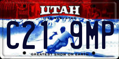 UT license plate C219MP