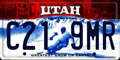 UT license plate C219MR