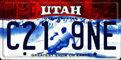 UT license plate C219NE