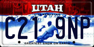 UT license plate C219NP