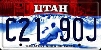 UT license plate C219OJ