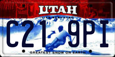 UT license plate C219PI
