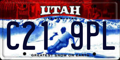 UT license plate C219PL